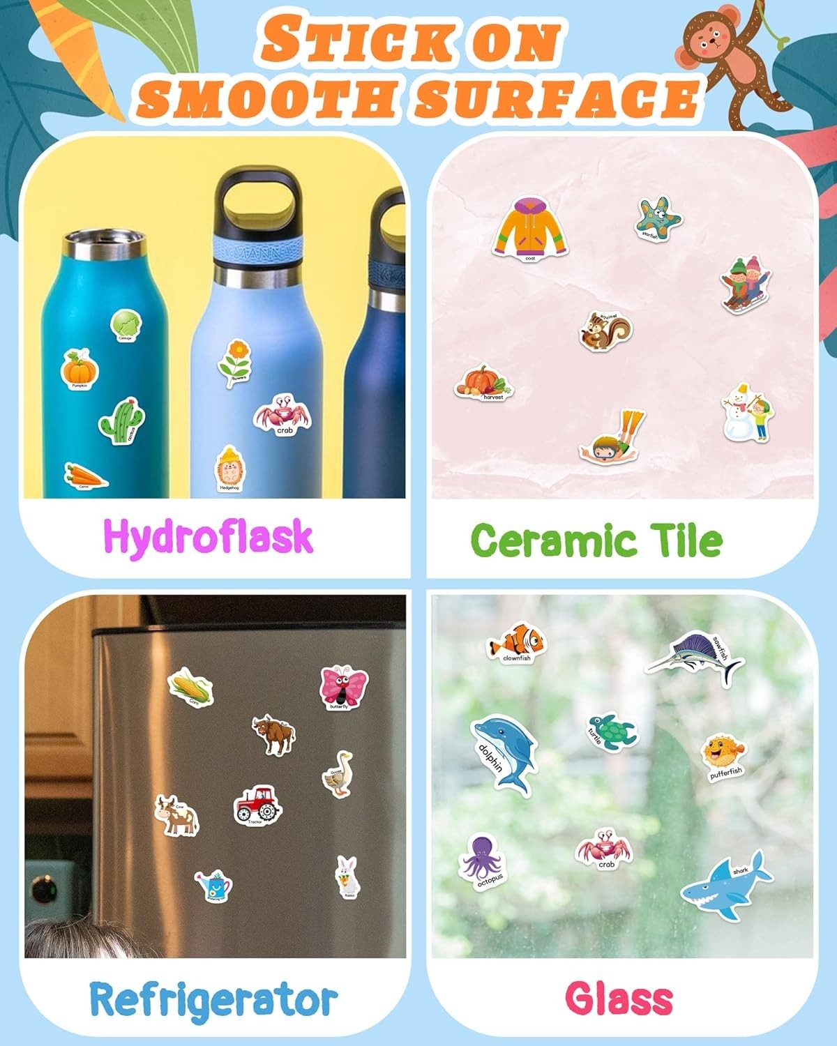 Multicolored Reusable Sticker Set – Fun Themes for Toddlers & Young Children