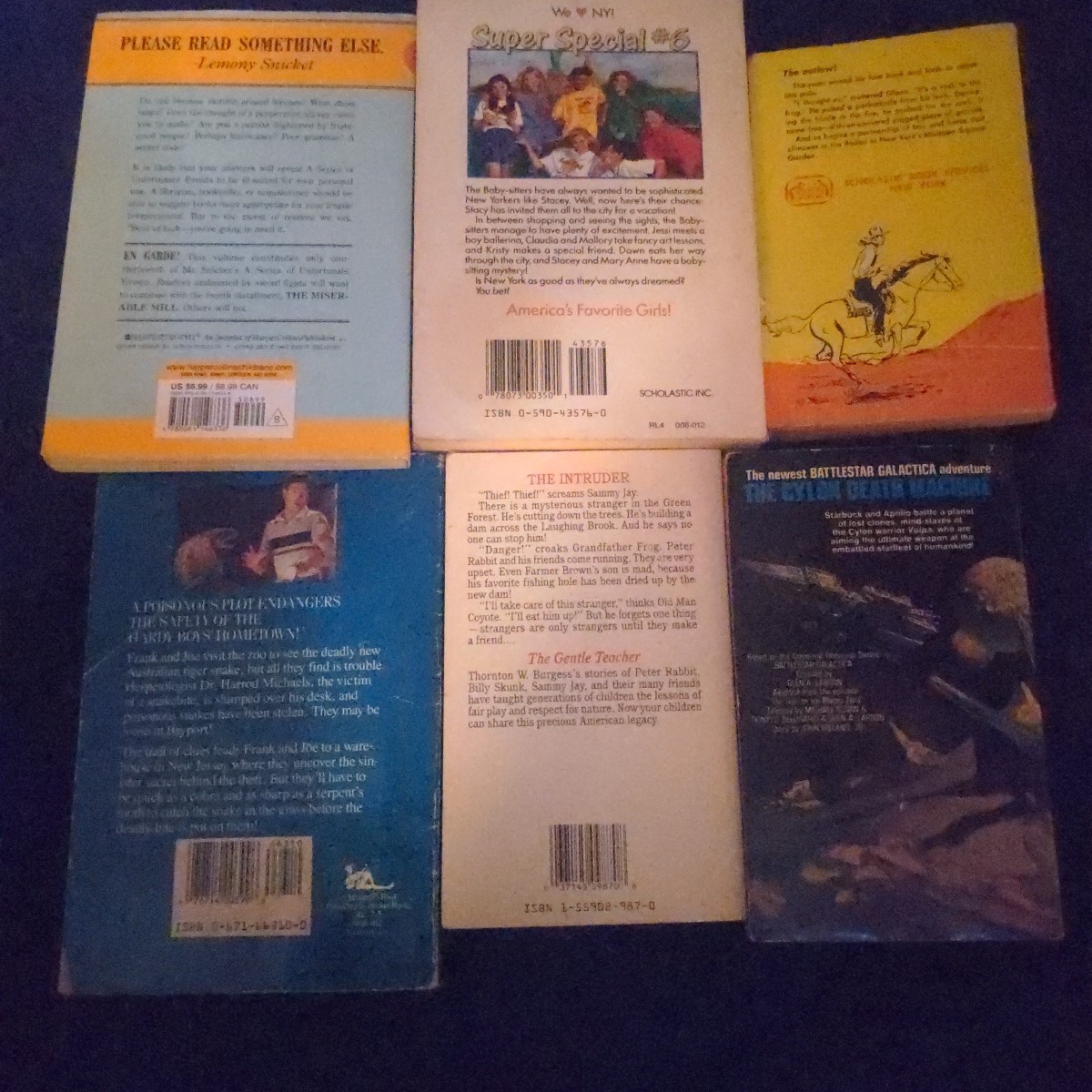 Lot of 6 Mixed Young Adult & Children&rsquo;s Paperback Novels Copyright 1960s-2000s