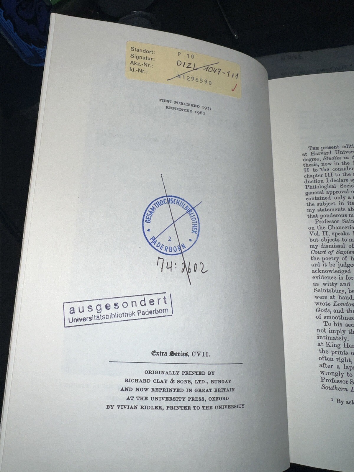 The Minor Poems of John Lydgate Part I *WORLD WIDE SHIPPING*