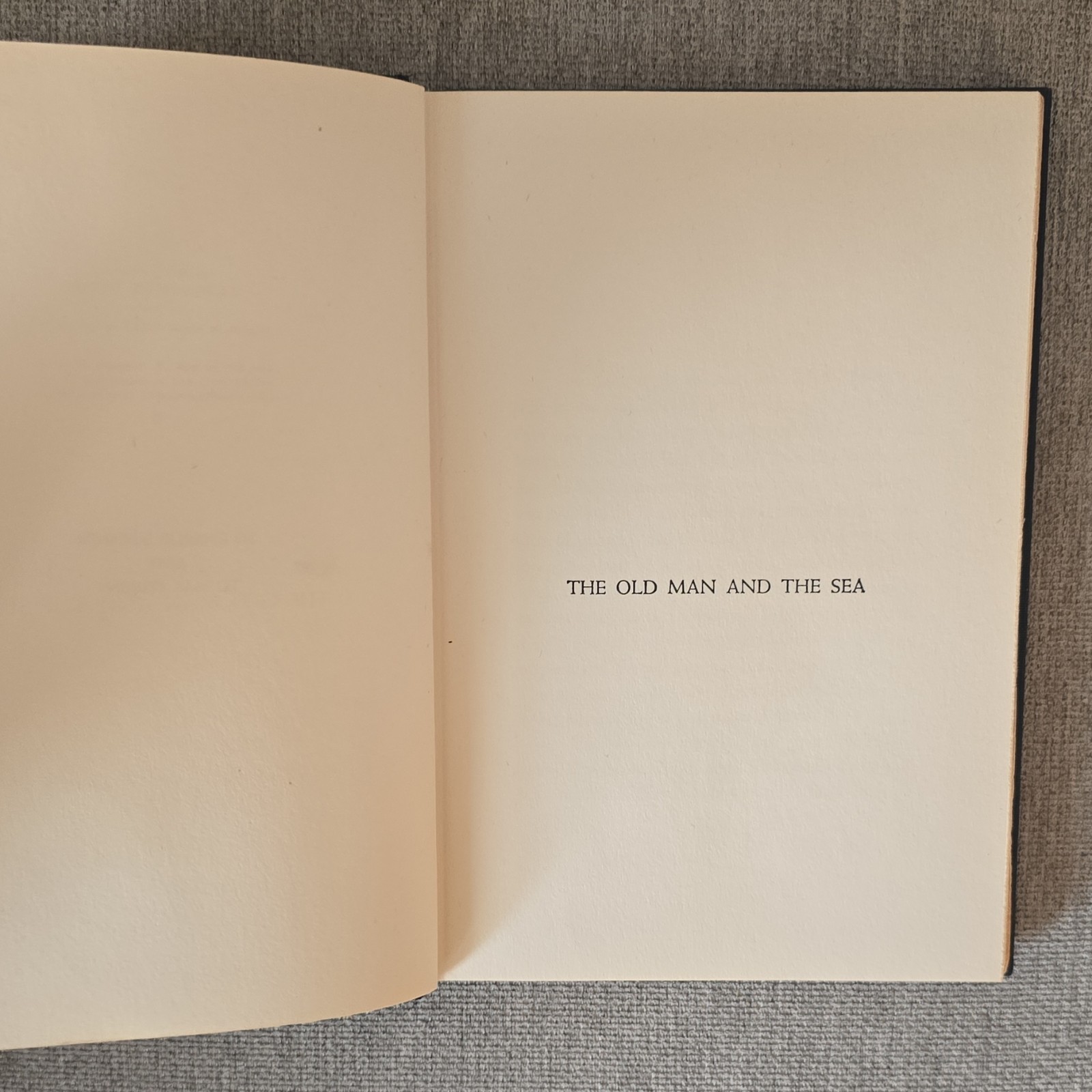 The Old Man and the Sea Ernest Hemingway Hardcover 1952 Charles Scribner&rsquo;s Sons