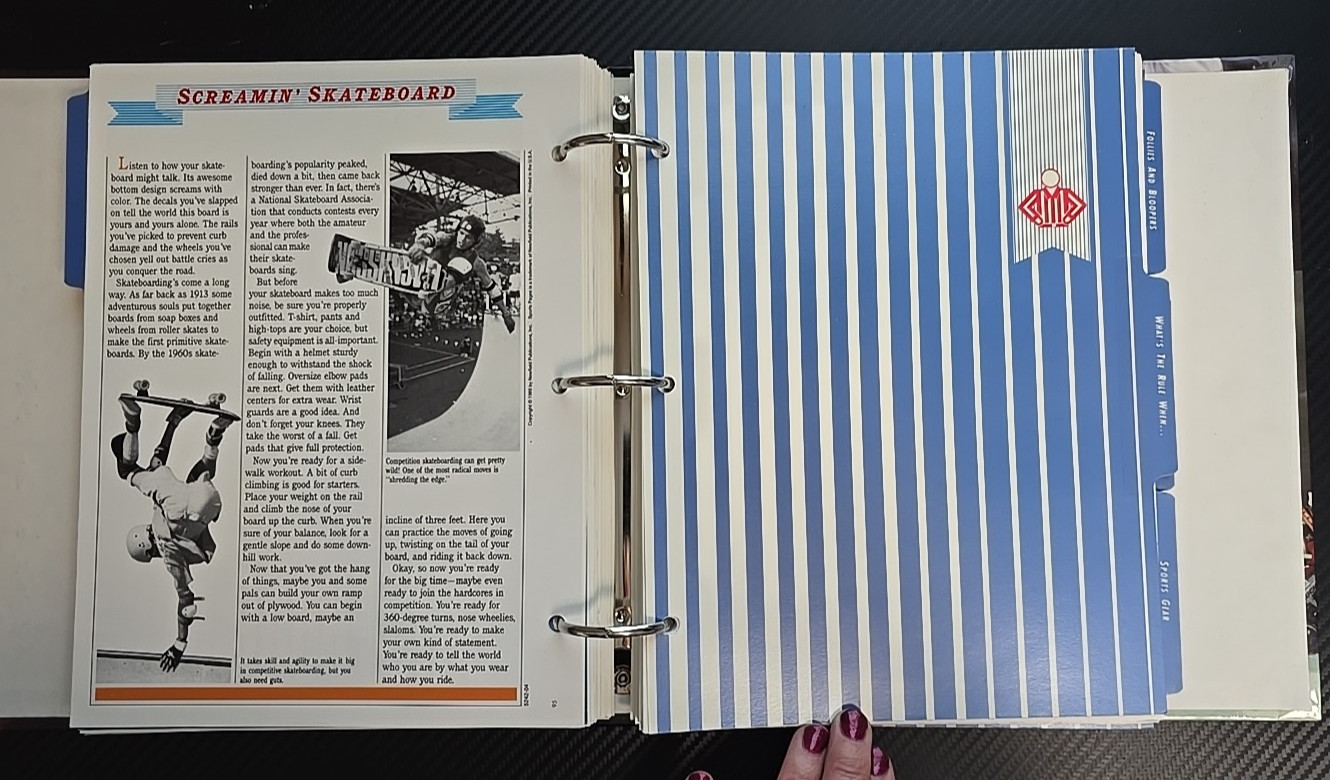 Vintage 1996 « Sports Pages: The Book For Sports Fans » Collector&rsquo;s Hardcover Bind