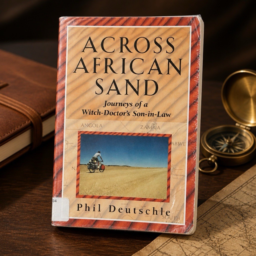 Vintage 2000 Across African Sand by Phil Deutschle (1st Ed PB Ex‑Library)