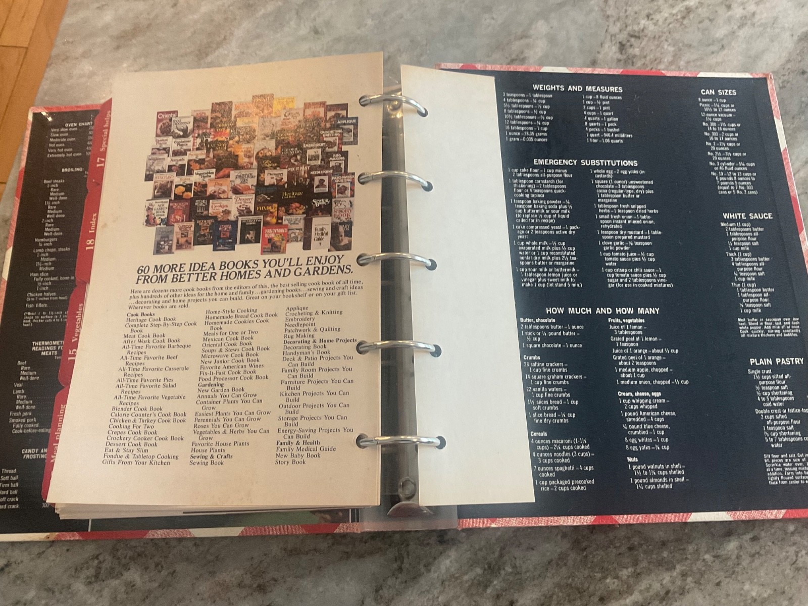 Better Homes & Gardens NEW COOK BOOK, 1976 Edition, 5 Ring Book