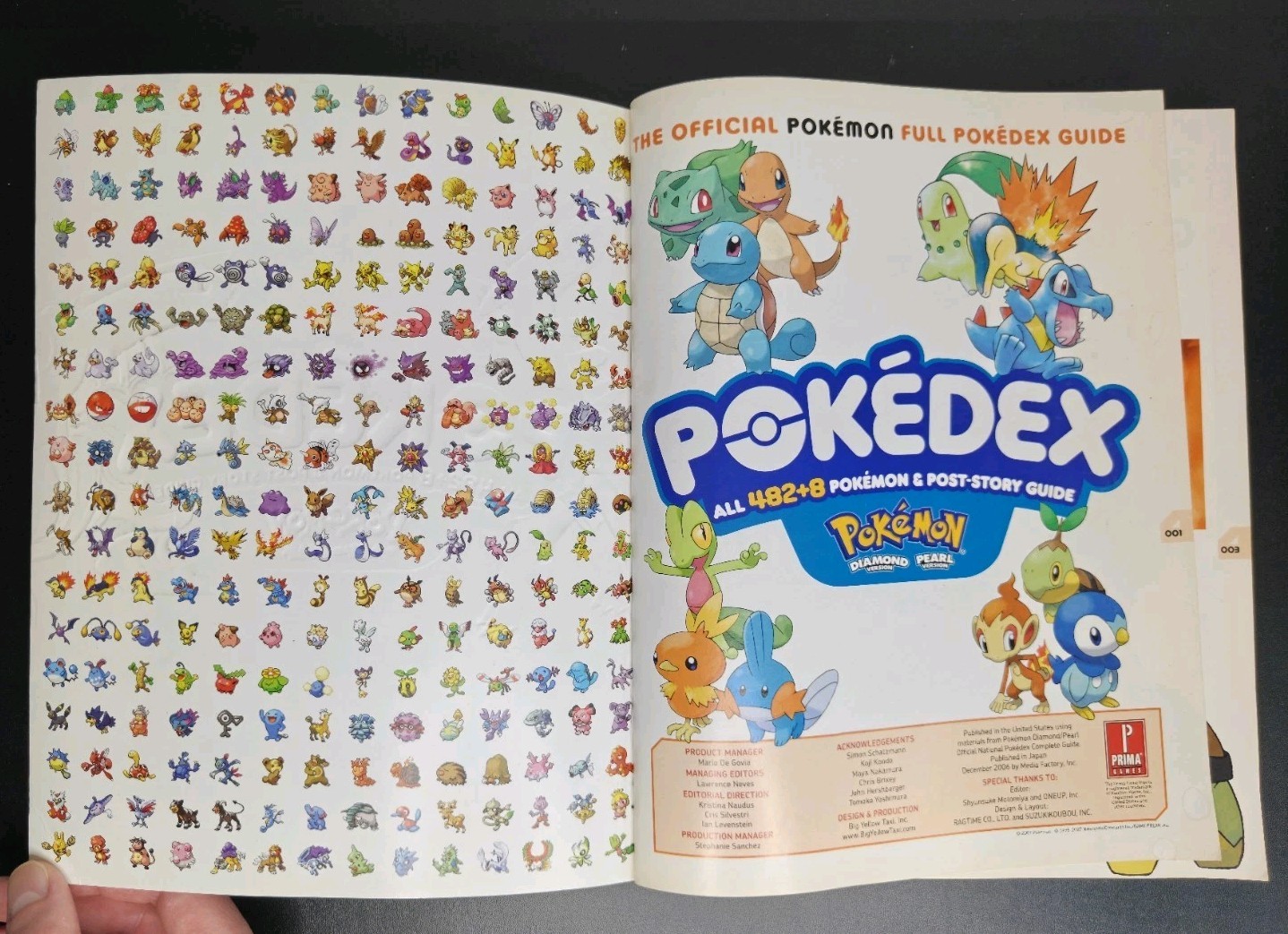 Pokemon Diamond & Pearl Pokedex Official Prima Nintendo Game Guide w/ Poster