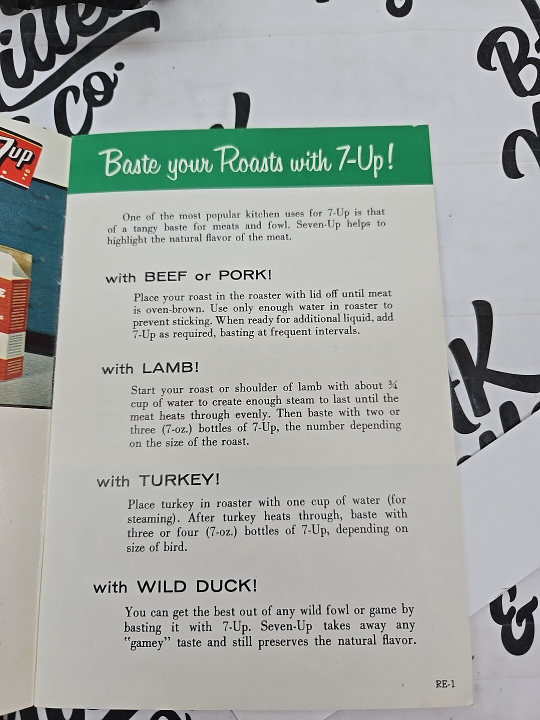 ​You&rsquo;re Really Cooking with Seven-Up! 1957 Recipe Booklet 16 Pages Vintage Soda