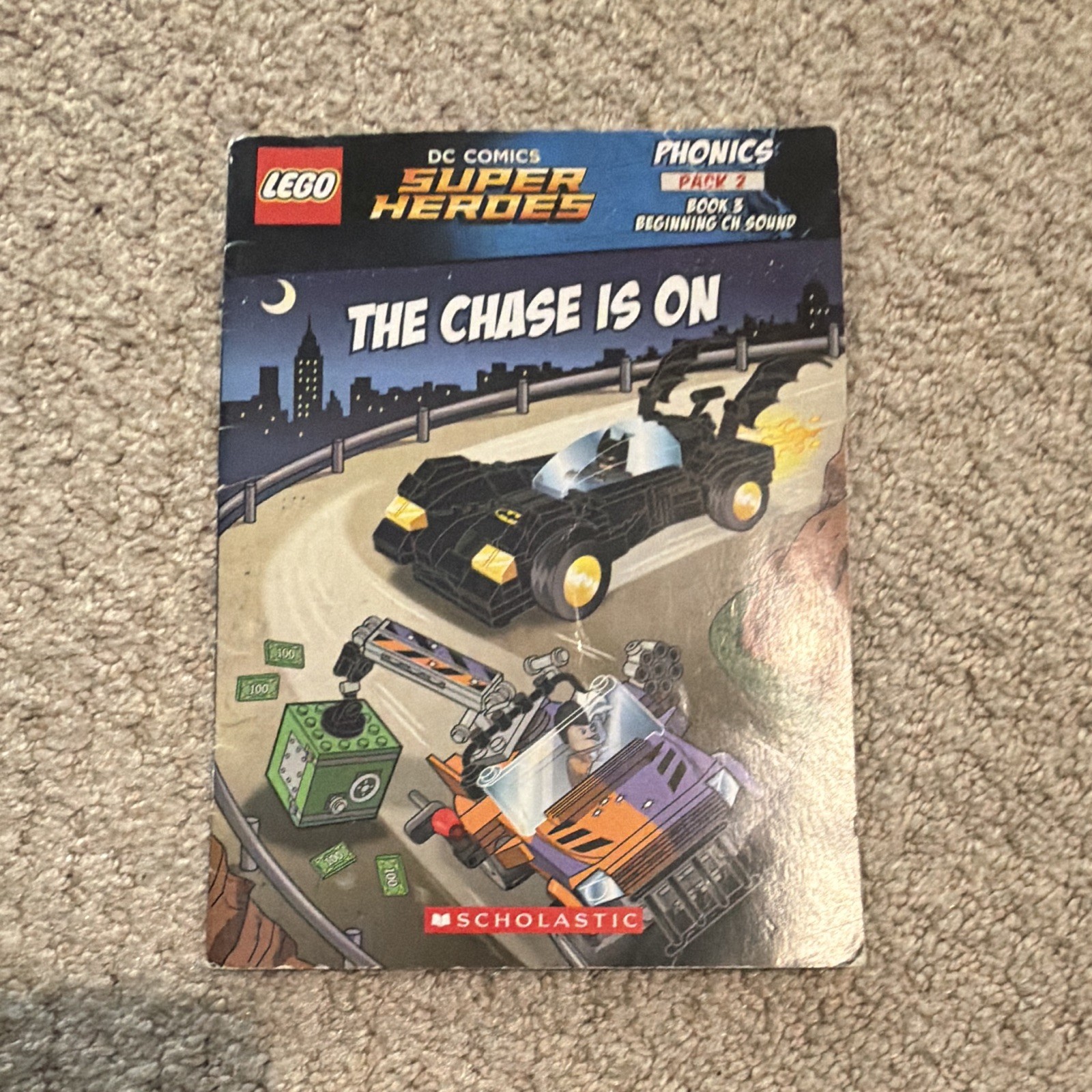 Scholastic LEGO DC Super Heroes Phonics Pack 2 Lot of 5 PB Illustrated Ages 4-8