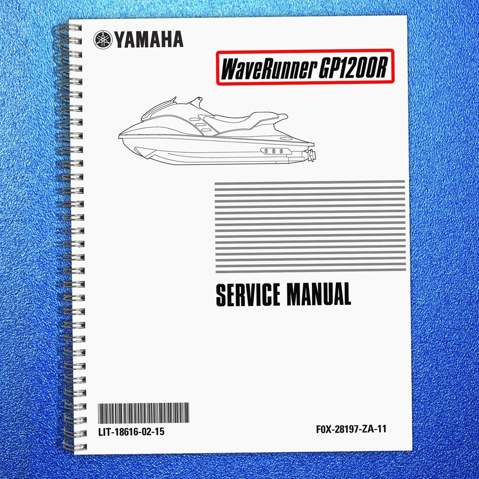 YAMAHA WaveRunner GP1200R Service Manual – SECURED – JACKET – XL FOLDOUT PAGES