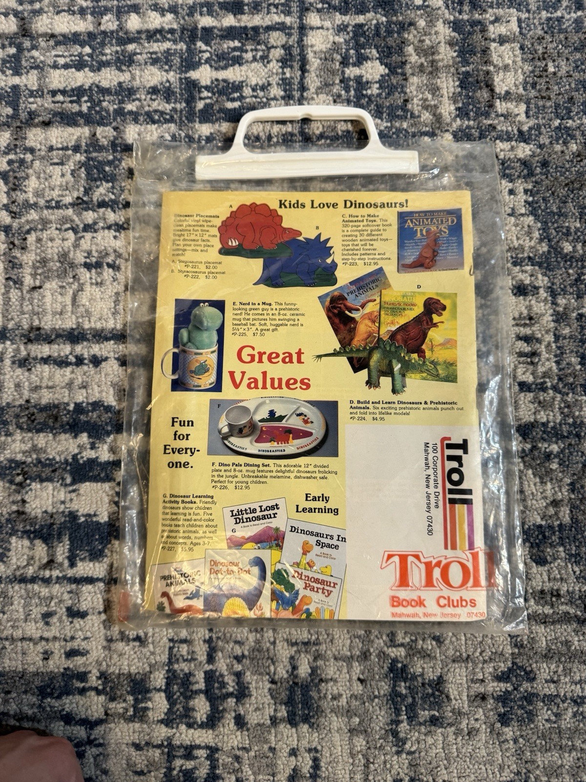 Vintage Scholastic 1980&rsquo;s TROLL BOOK CLUB Teacher FLYER BOOKLET BAG SET w/ Tape