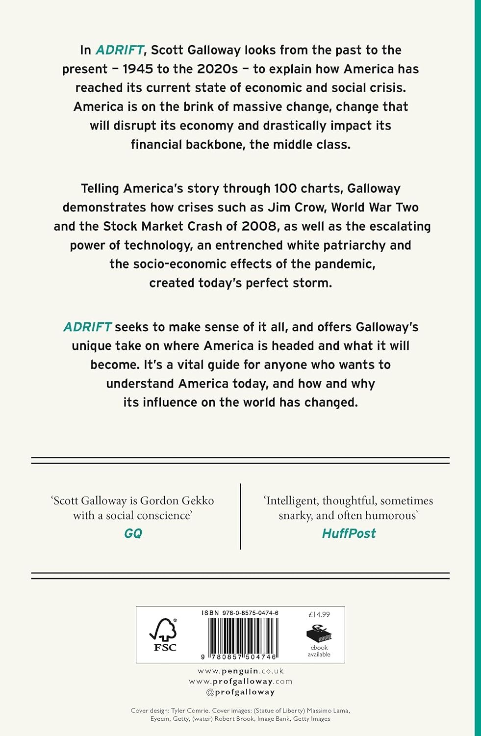 Adrift : America in 100 Charts by Scott Galloway (Paperback 2022) – NEW