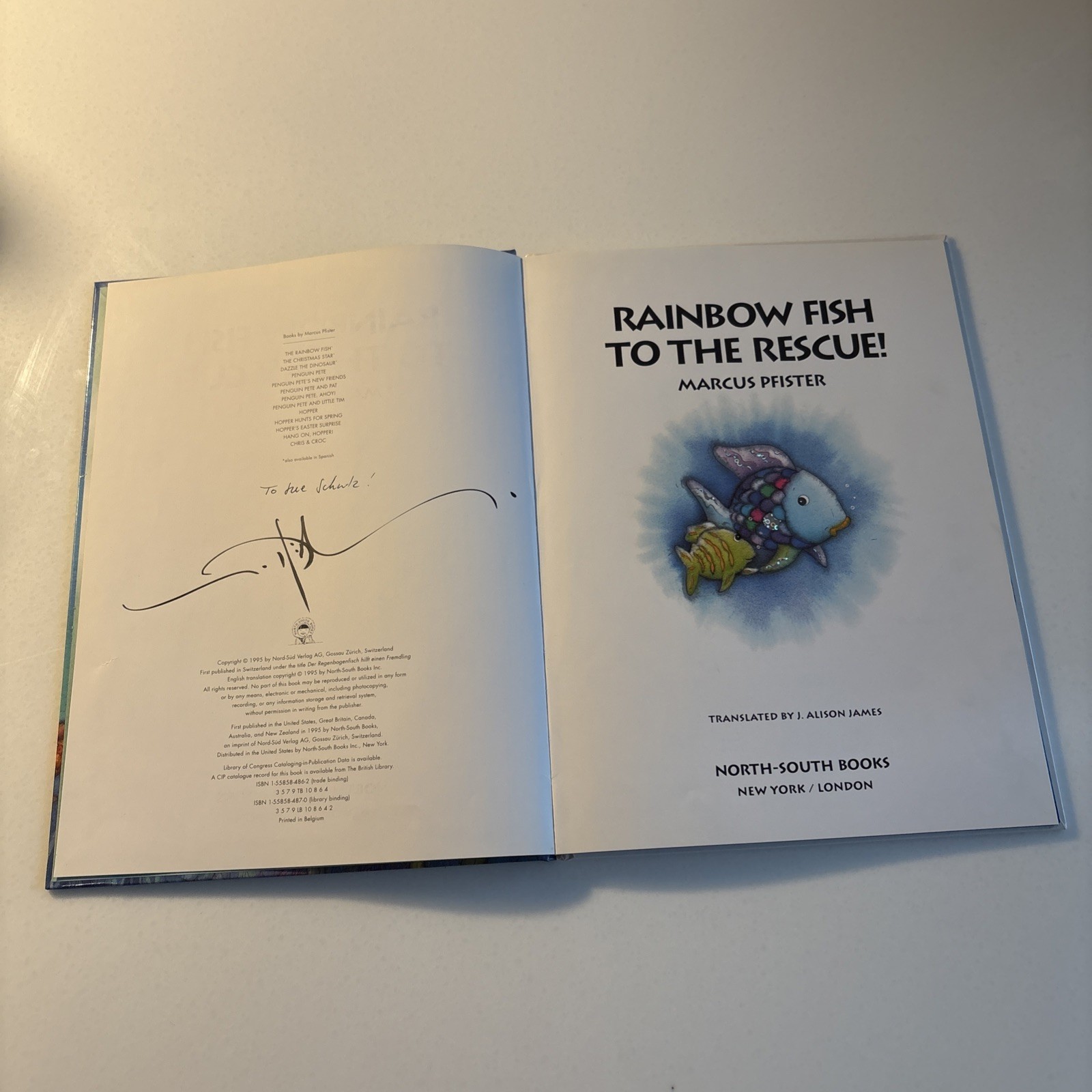 Rainbow Fish To The Rescue! Signed, First Edition, third Impression