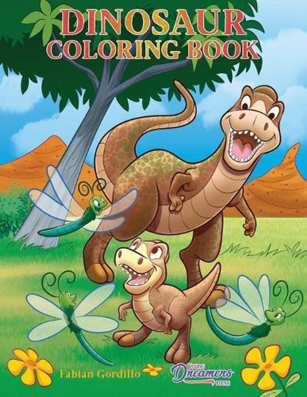 Dinosaur Coloring Book: For Kids Ages 4-8, 9-12 by Young Dreamers Press Paperbac