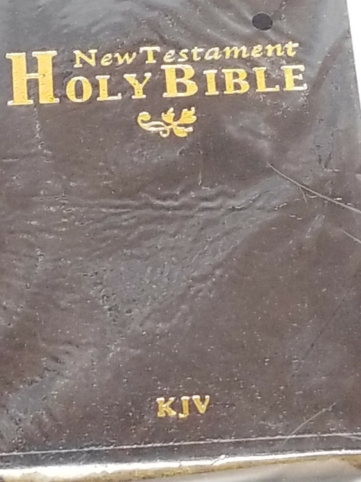 HOLY BIBLE New Testament Mini Pocket 4.5&Prime; King James Version Black New KJV Gold