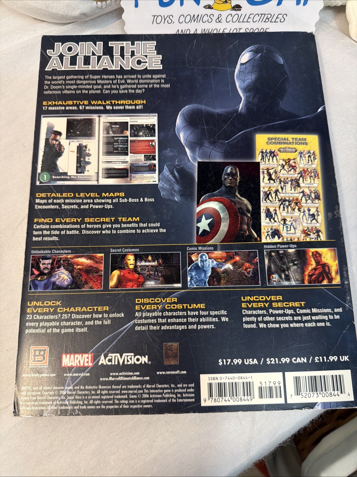 Marvel Ultimate Alliance Strategy Guide – WITHOUT Poster (2006) BradyGames