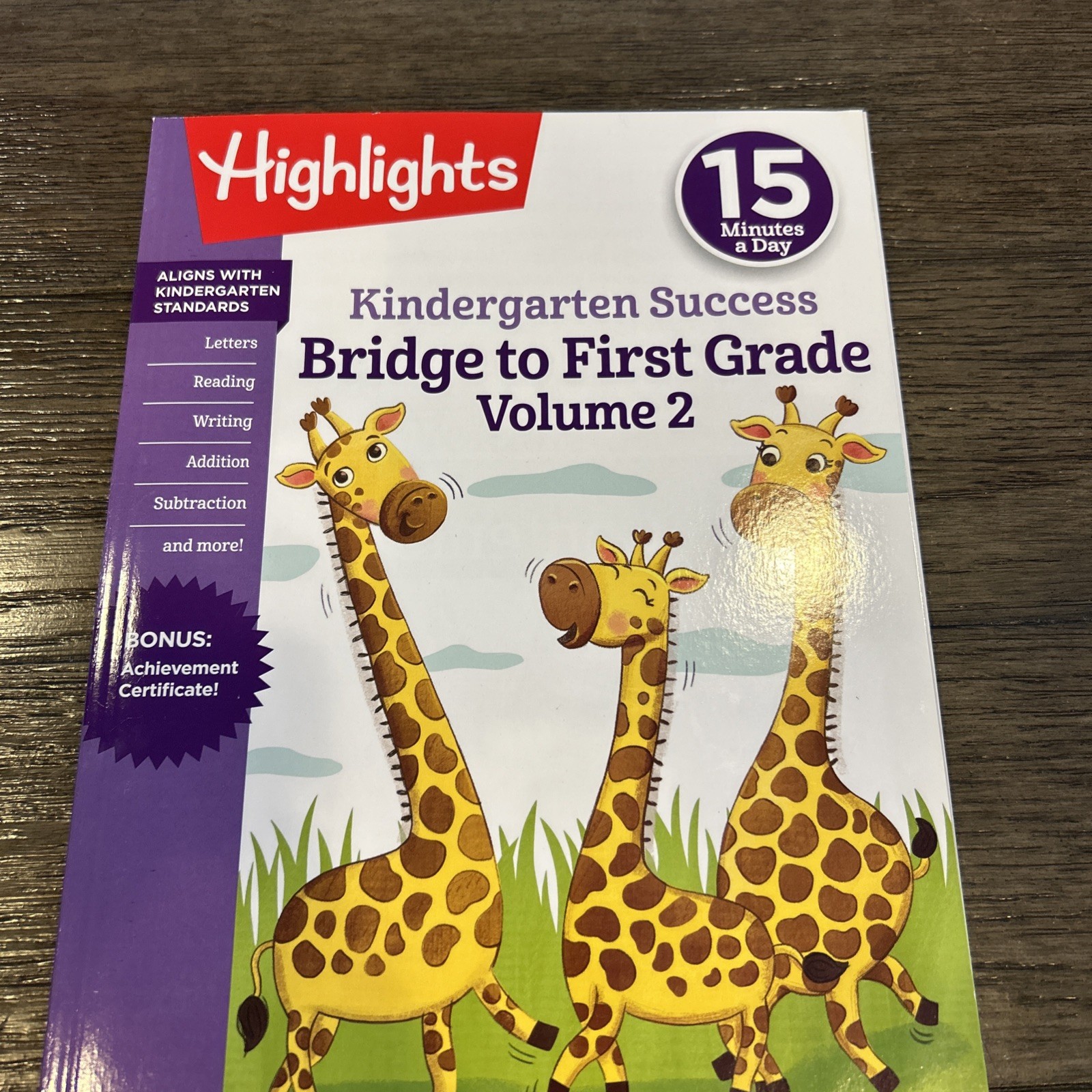 Set of 4,Highlights Kindergarten Success 15 Minutes a Day Learning Fun Workbooks