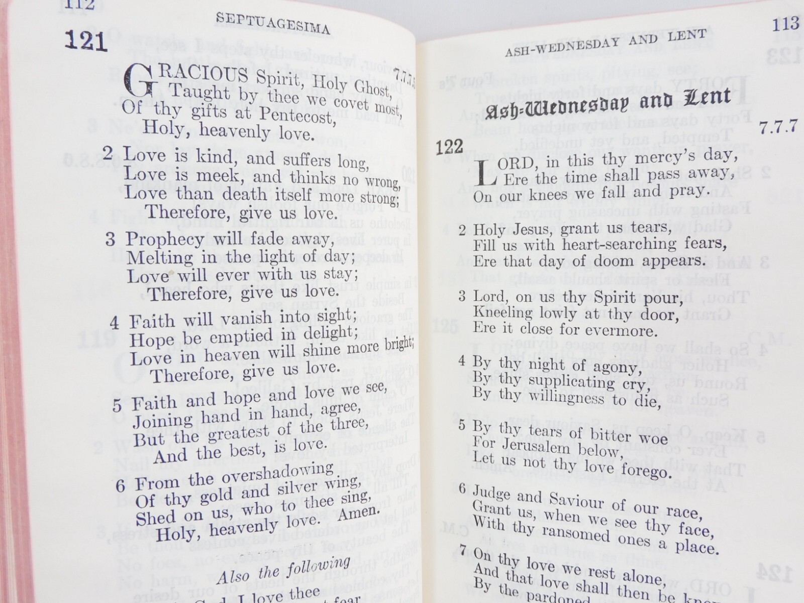 Antique Hymnal Protestant Episcopal Church 1920 Pocket Sized 578 Pgs 3-1/4&Prime;x 5&Prime;
