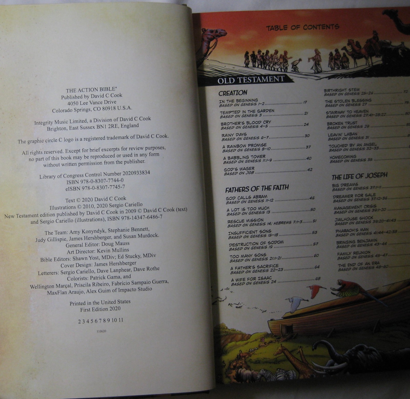The Action Bible God&rsquo;s Redemptive Story Illust Sergio Cariello 2020 *1st Edition