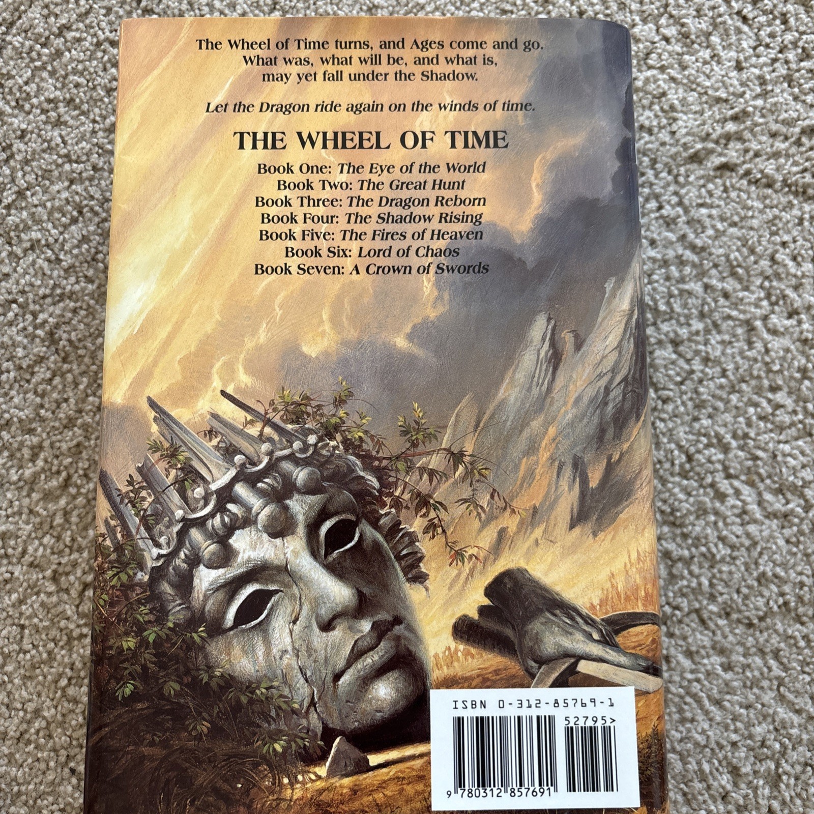 7 Book Lot – Robert Jordan – Wheel Of Time – Book 1, 2, 3, 4, 5, 8 and 12.