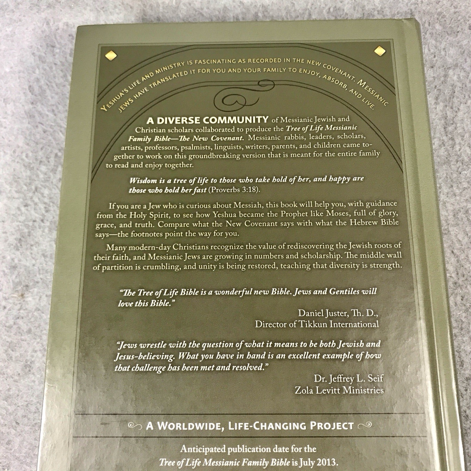 Tree of Life Bible: The New Covenant by Messianic Jewish Family Bible Hardcover