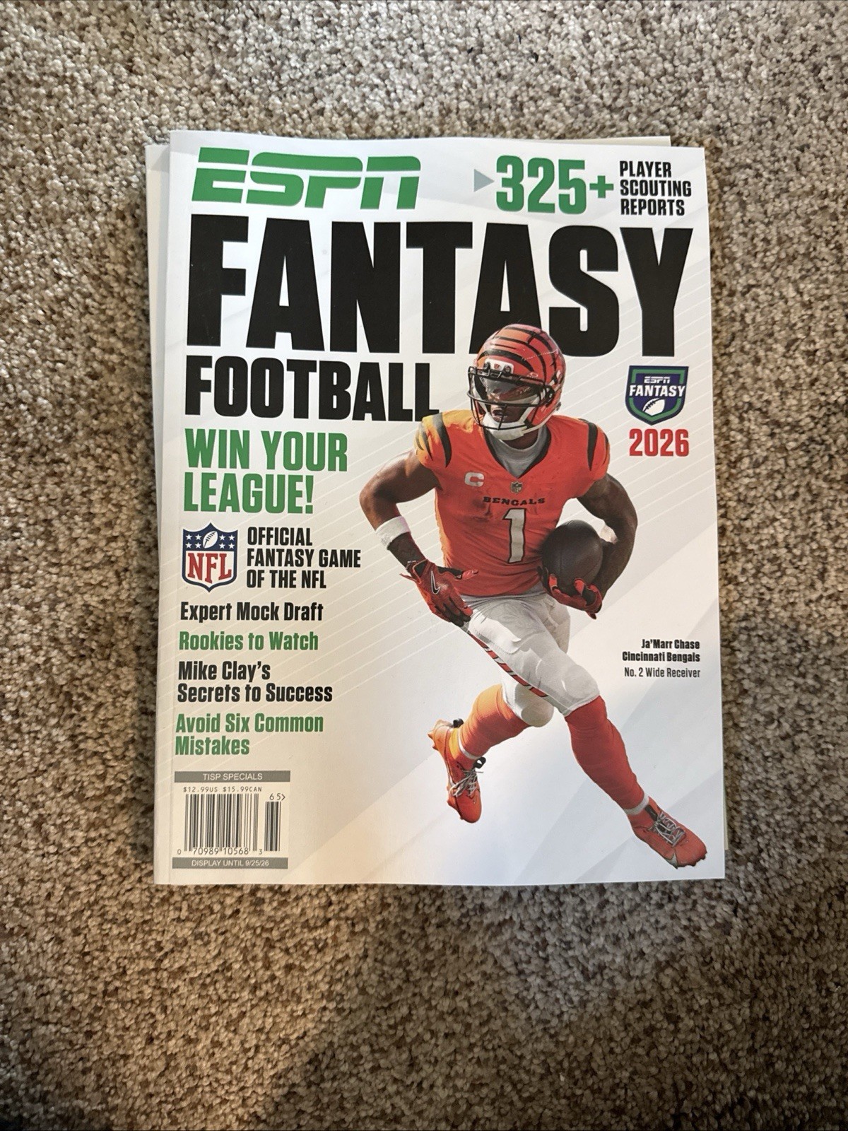 ESPN Fantasy Football 2026 Magazine (Brand New).
