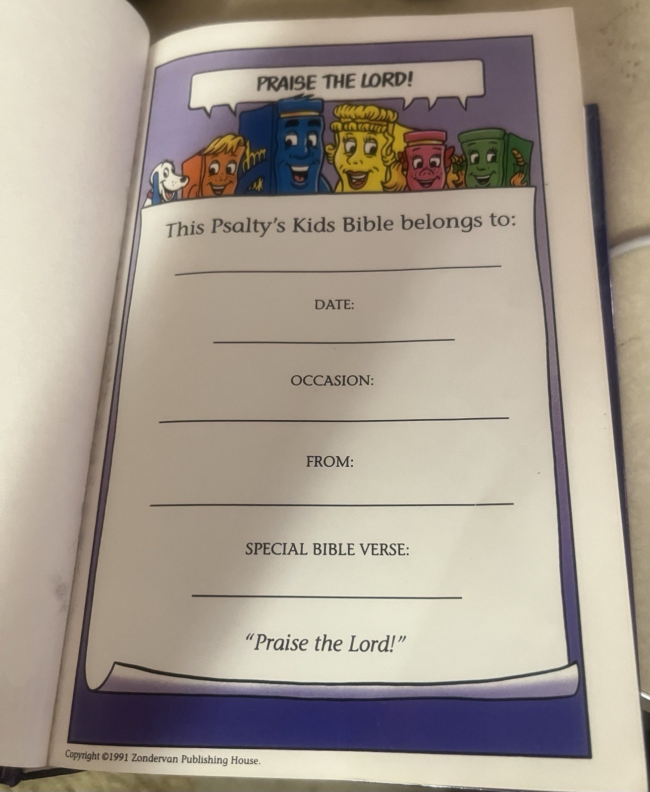 PSALTY&rsquo;S KIDS BIBLE By Ernie Rettino & Debby Rettino – Hardcover Out of Print