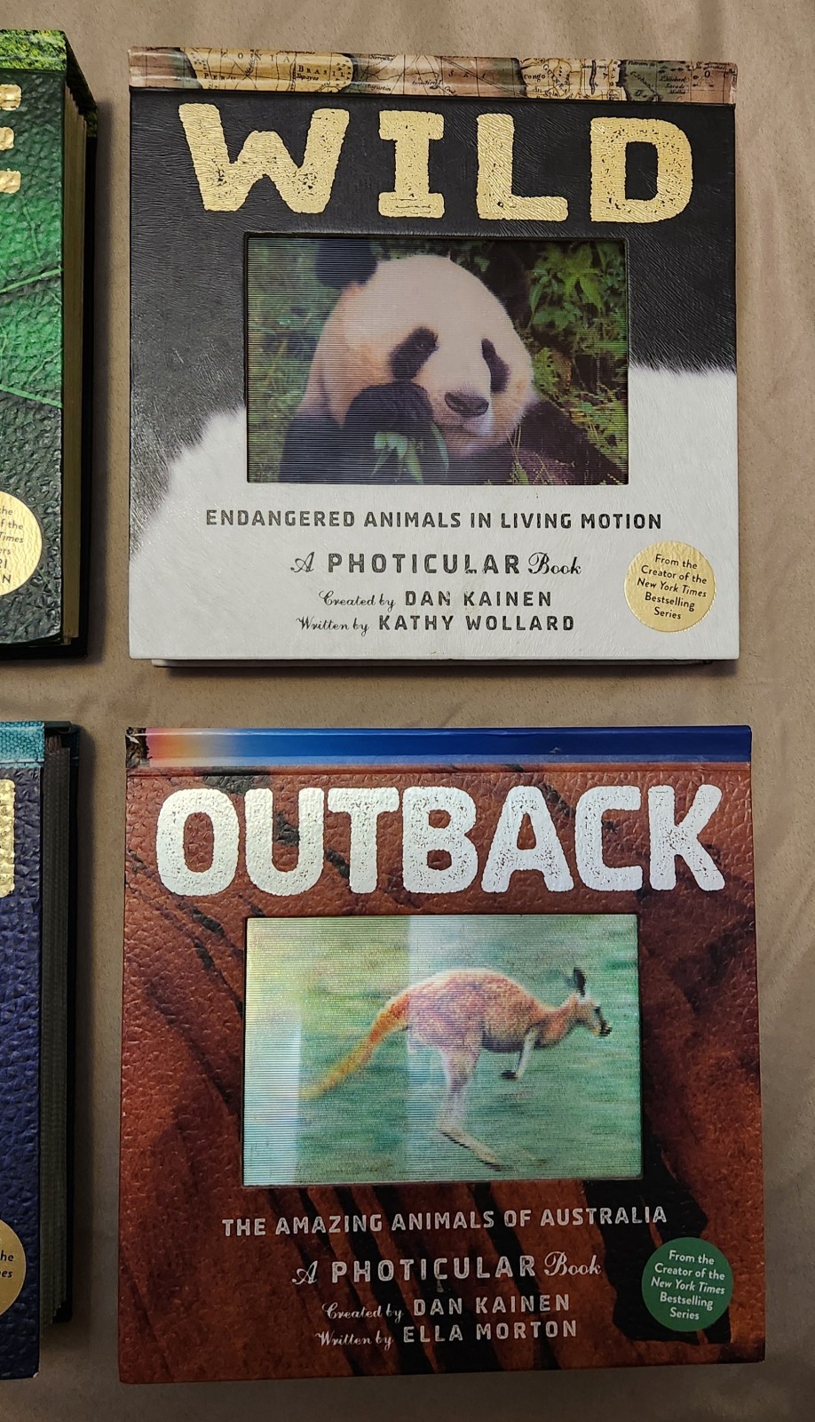 Set of 4 Dan Kainen Photicular Books Jungle Wild Ocean Outback Motion Rare