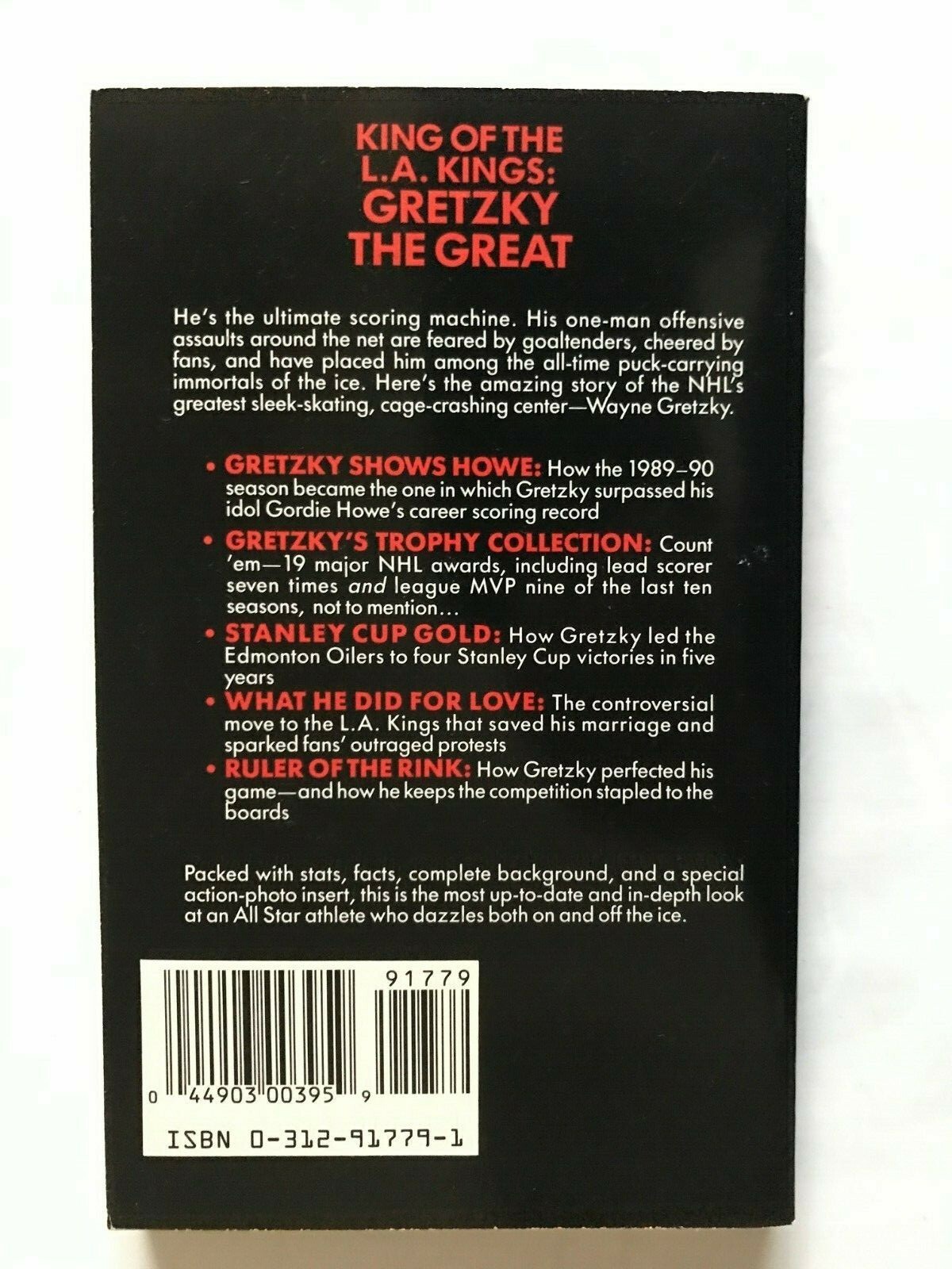 Wayne Gretzky by Stephen Hanks, Paperback, 172 Pages, Published by St. Martin&rsquo;s