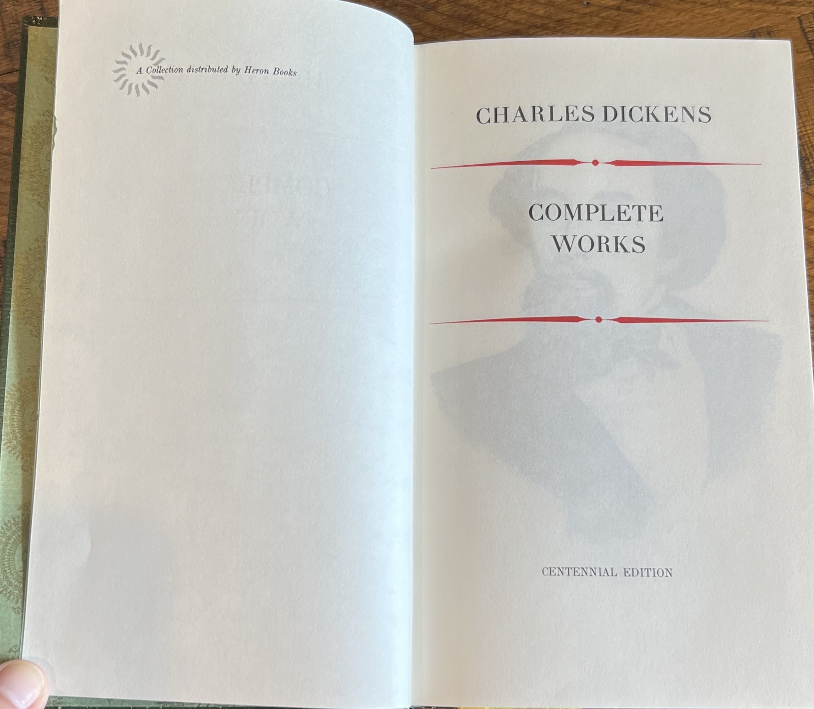 Charles Dickens Complete Works, 4 volumes of Heron Book Collection (HC, c1970)