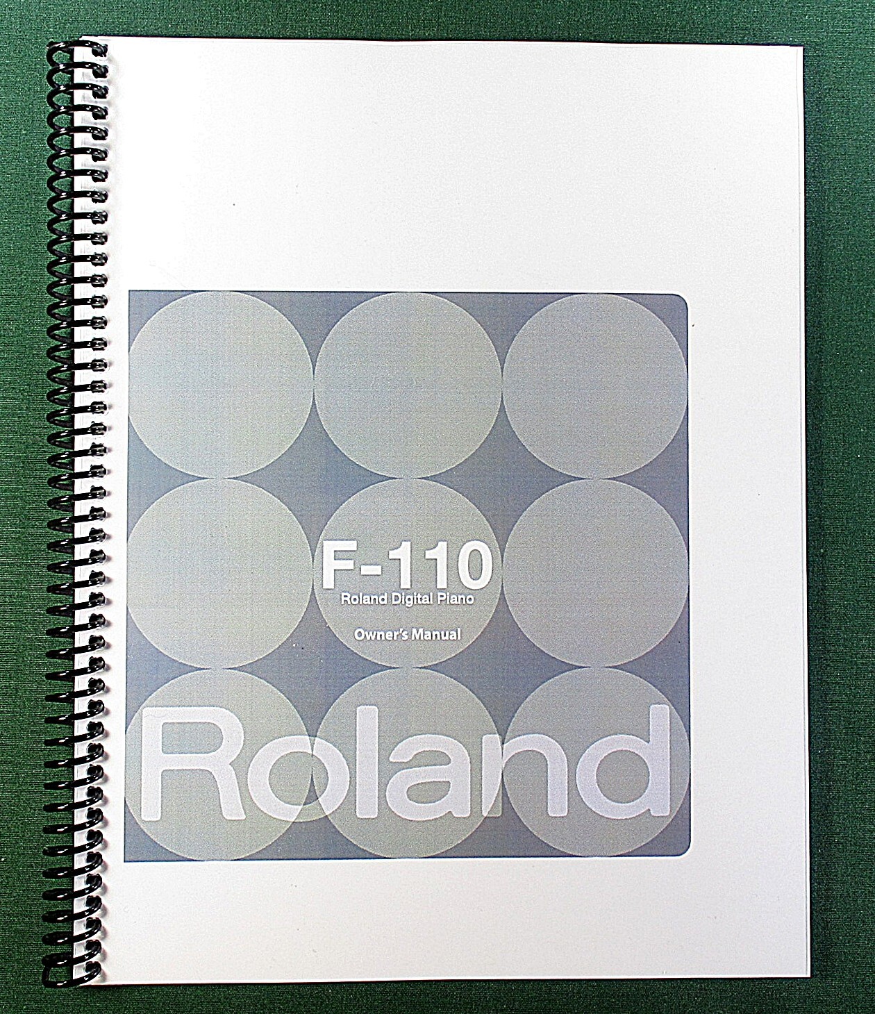 Roland F-110 Owner&rsquo;s Instruction Manual: 84 Pages & Protective Covers!