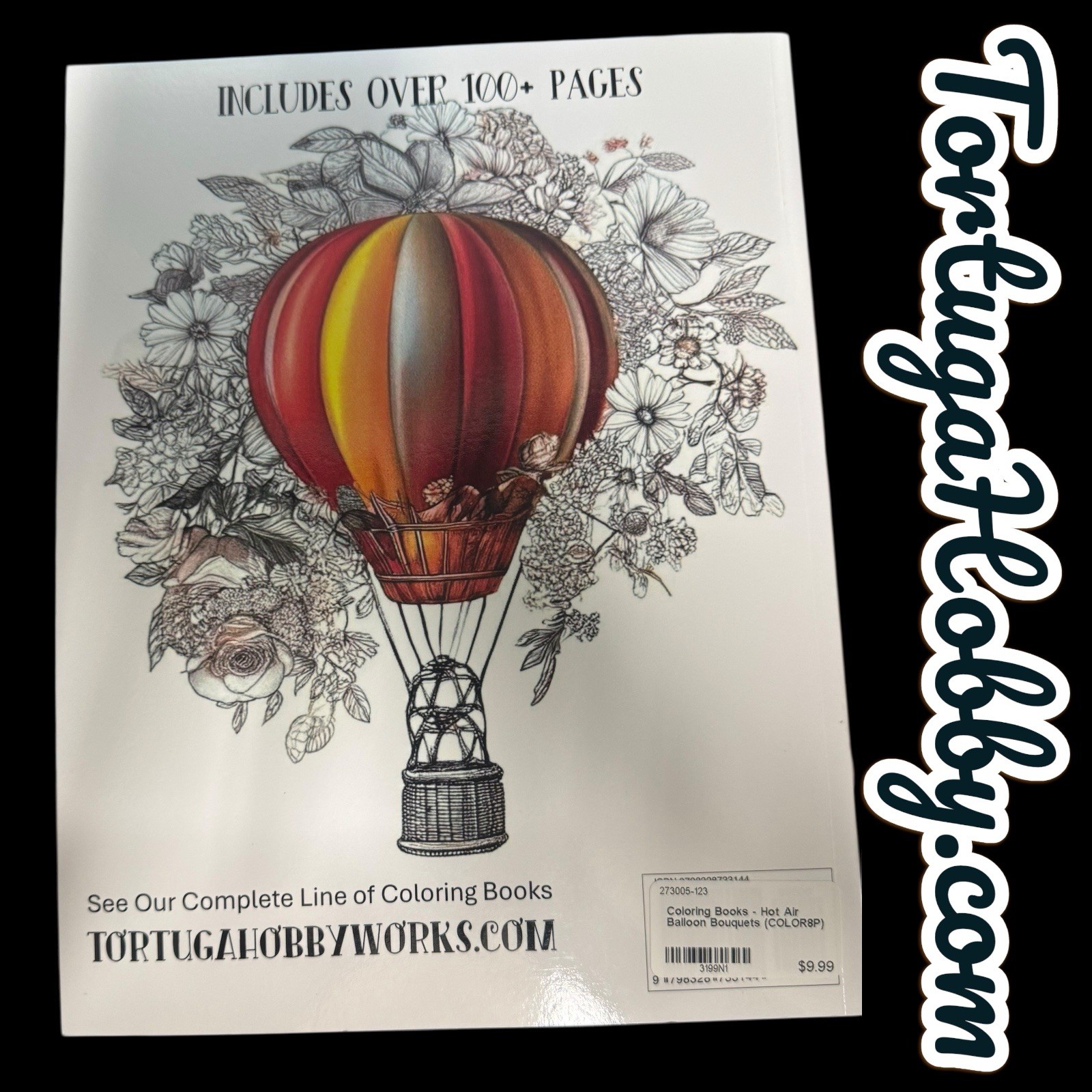 Hot Air Balloons & Boquets – Coloring Book. 100+ Pages.