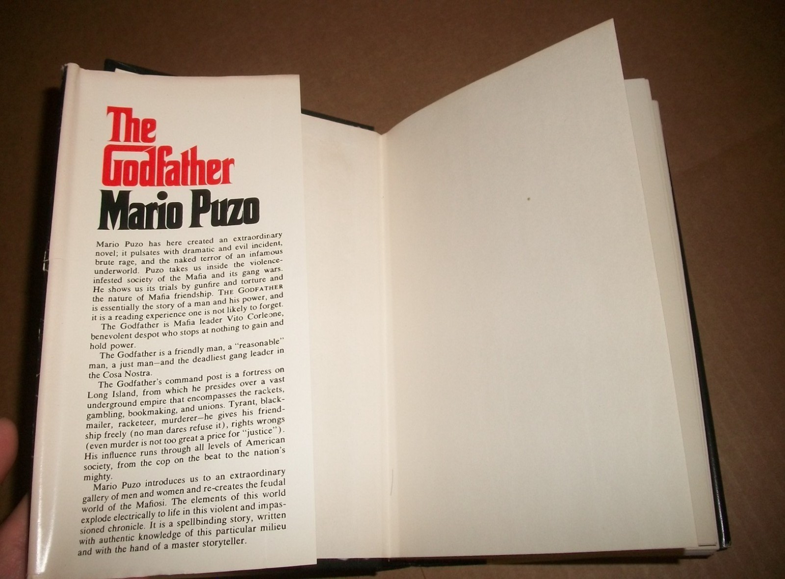 The Godfather Mario Puzo BCE hardcover Putnam 1st 1969 HB VG dustjacket GD nice