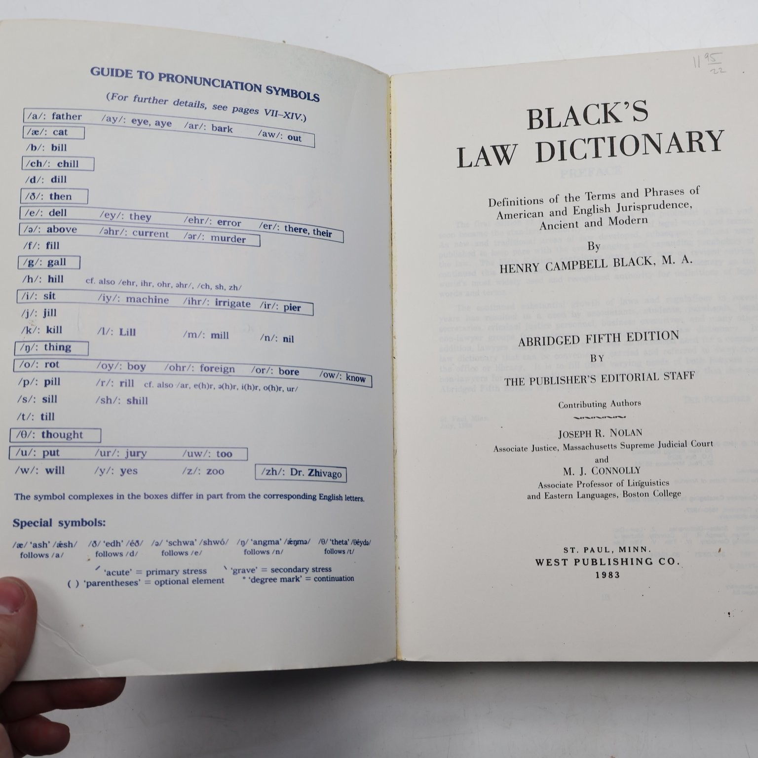 Black&rsquo;s Law Dictionary Henry Campbell Black 1983 Abridged Fifth Ed Legal