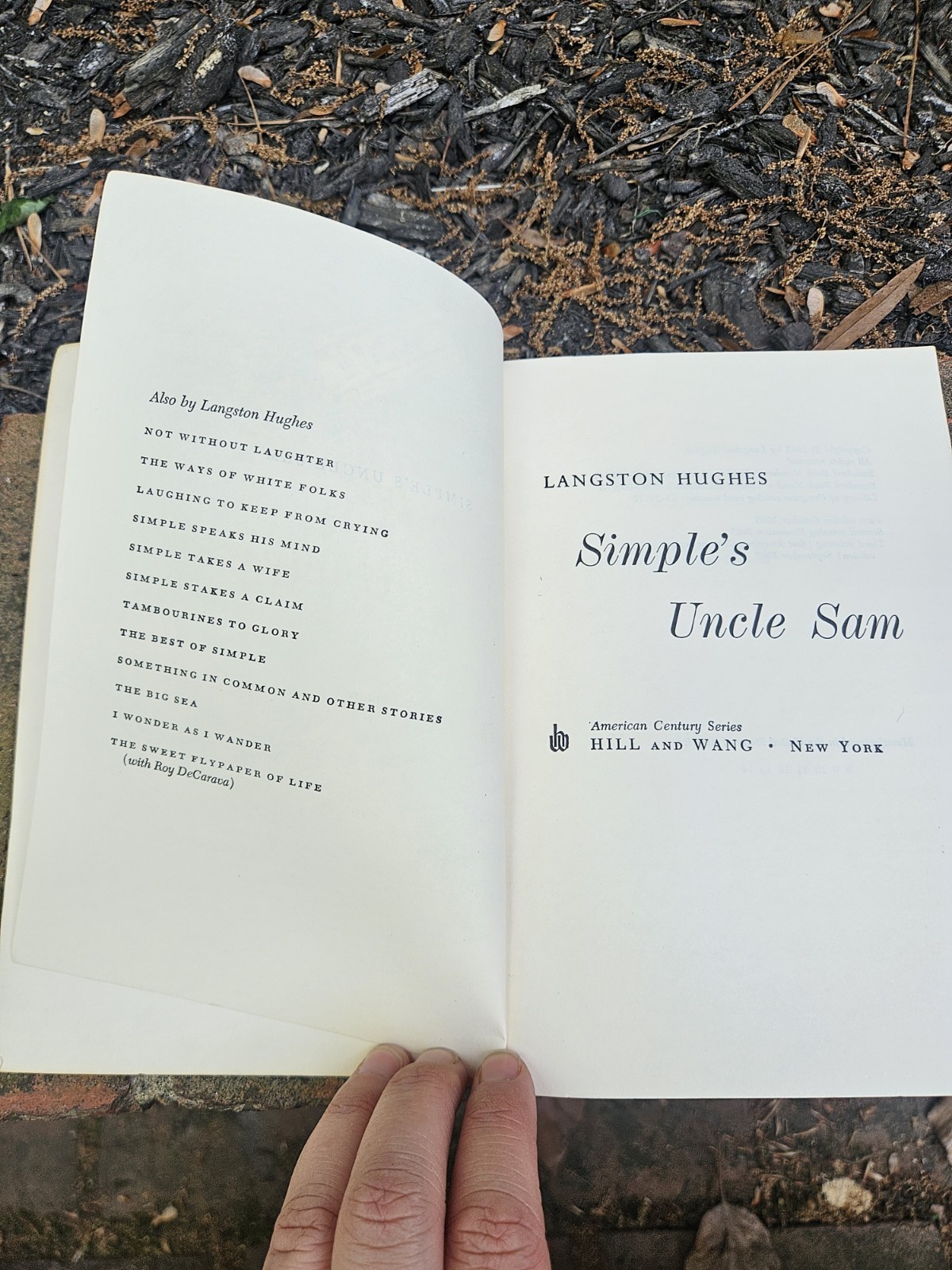 Langston Hughes 3rd Edition 1967 « Simple&rsquo;s Uncle Sam », Hill And Wang, Softcover
