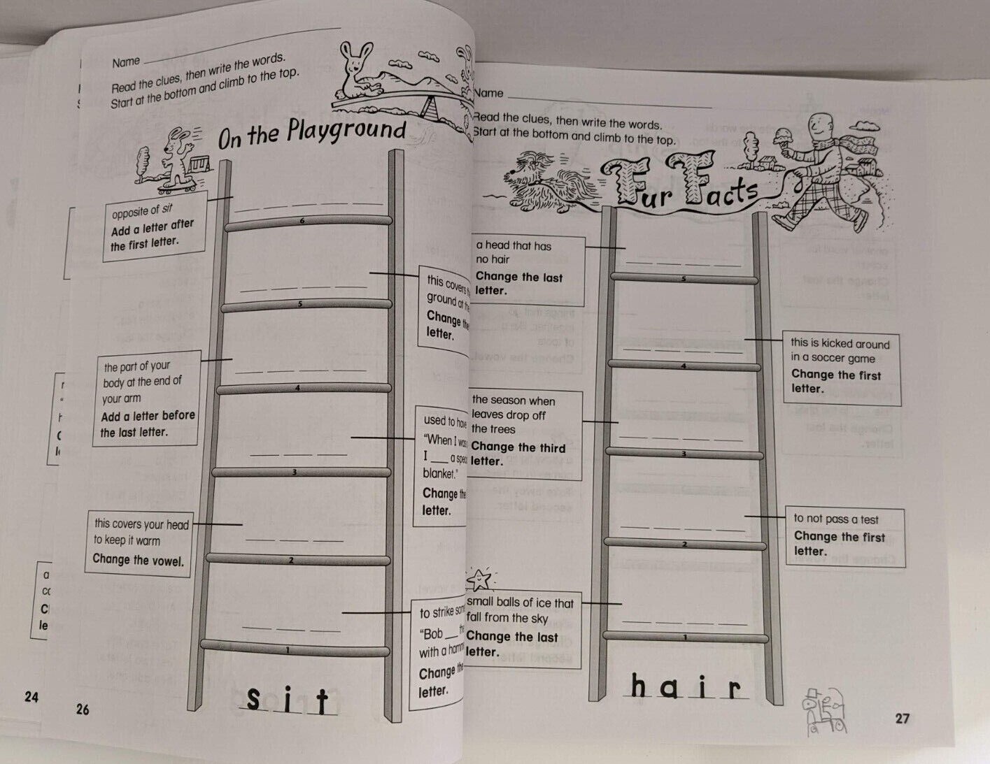 Scholastic Daily Word Ladders Grade 1-2 Homeschool Supplemental Curriculum Tools