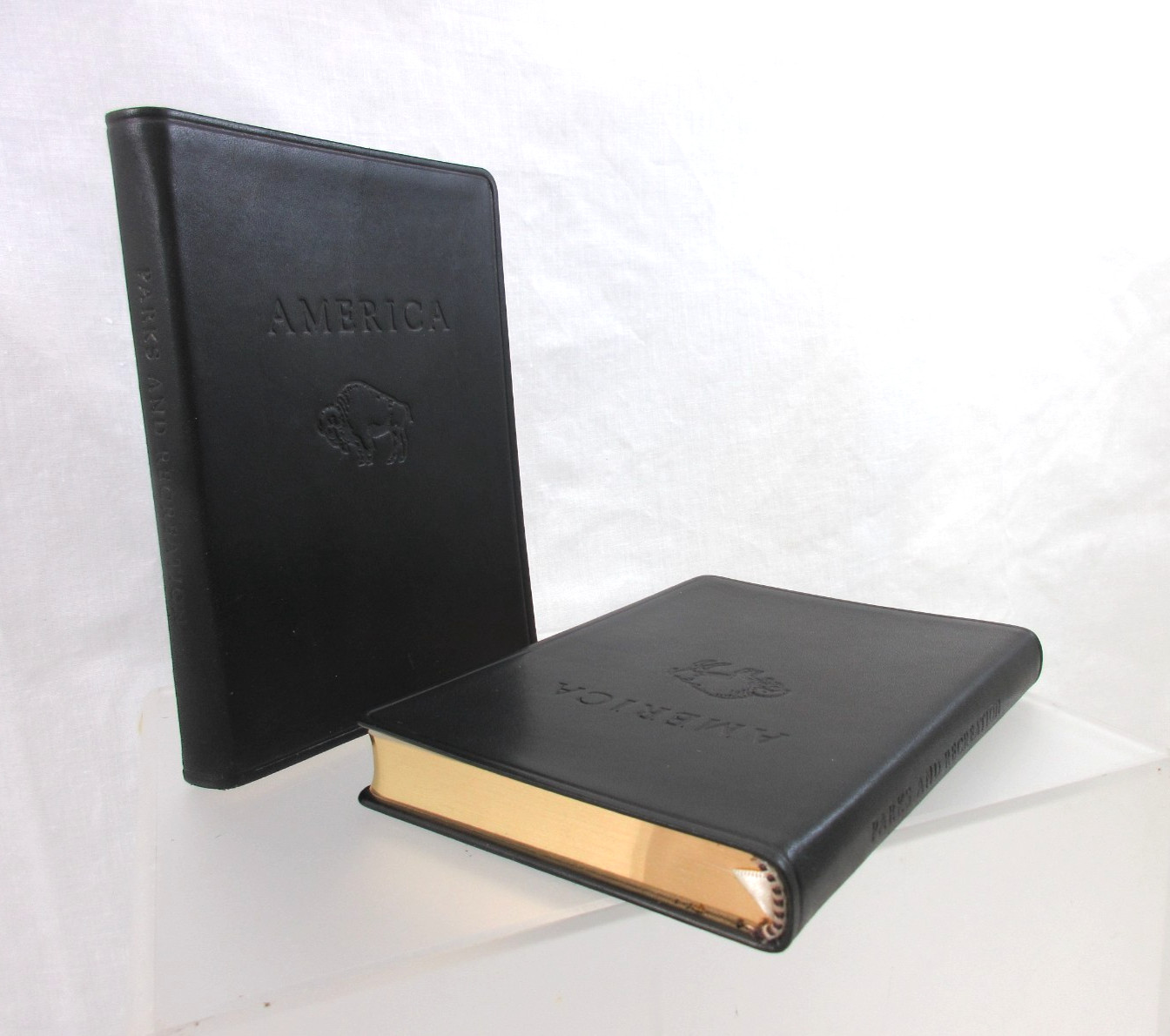 America National Parks and Destinations Guide 6&Prime; Leather Softcover BLACK