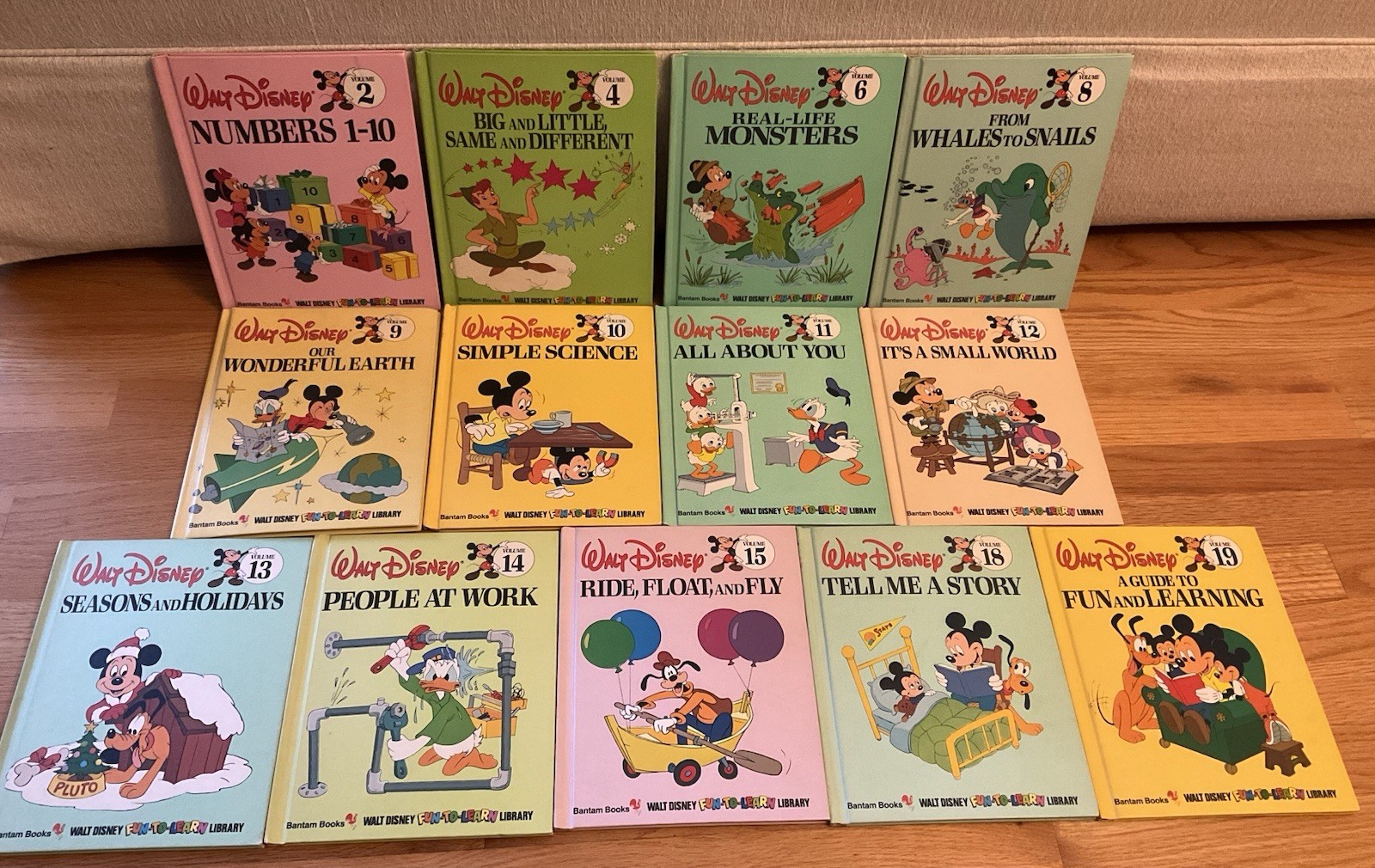 Lot 13 Walt Disney Fun To Learn Library Children&rsquo;s Books 2, 4, 6, 8-15, 18, 19