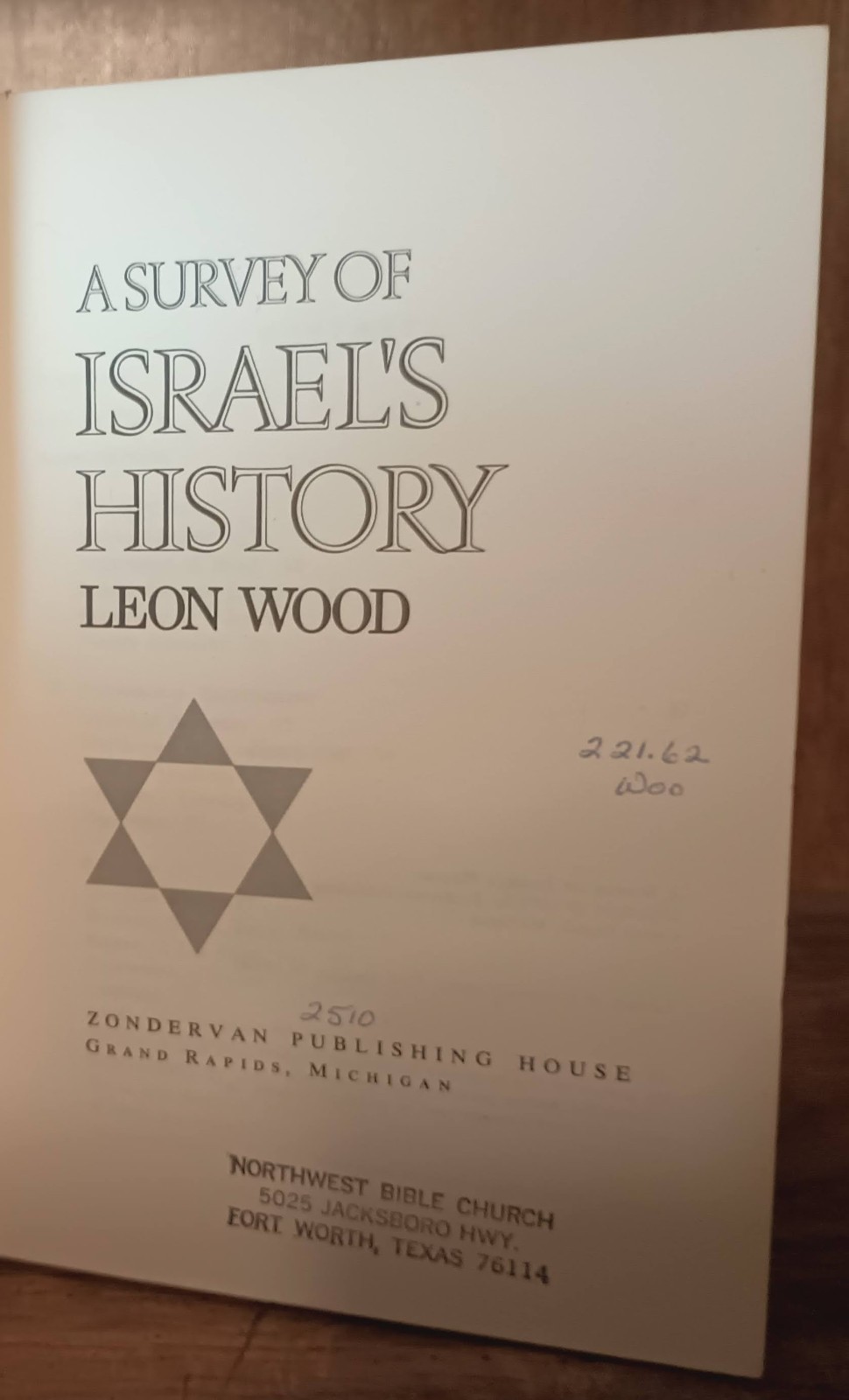 Survey of Israel&rsquo;s History Leon Wood Zondervan 1970 First Edition Biblical Studi