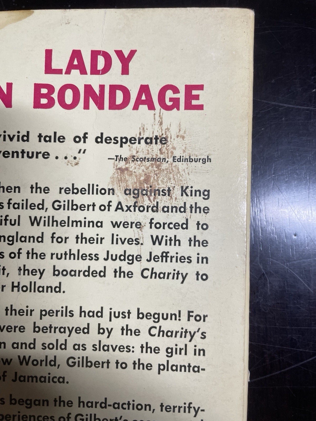 LADY IN BONDAGE – CT Ritchie – adventure – mpb – Ace D-435 – 1959 – Fair/Good
