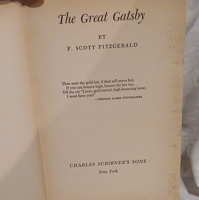 Charles Scribner&rsquo;s Sons The Great Gatsby F. Scott Fitzgerald PB Inscribed Illus