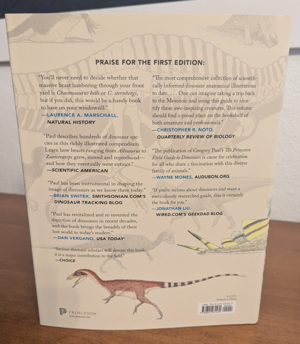 The Princeton Field Guide to Dinosaurs (Third Edition) Hardcover Gregory S. Paul