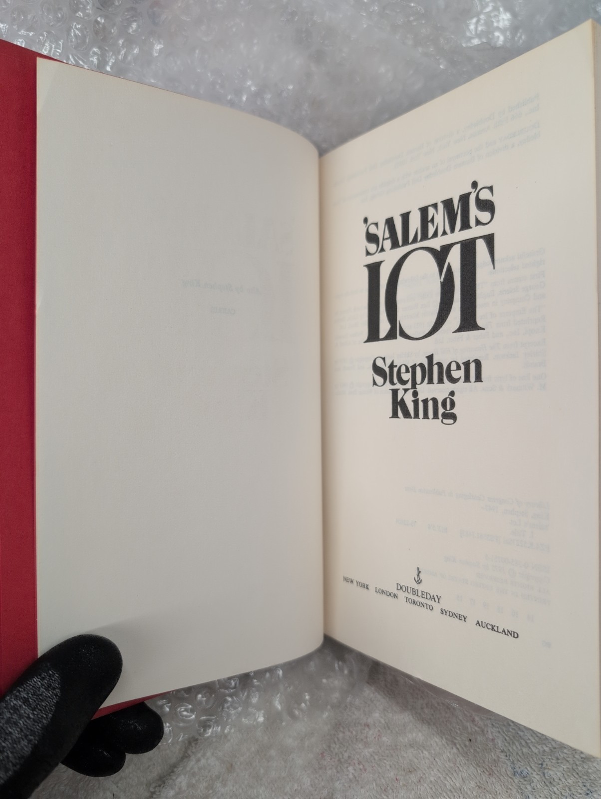 RARE 1st Edition SALEM&rsquo;S LOT Stephen King (1975) Later Printing $19.95 + Mylar!!