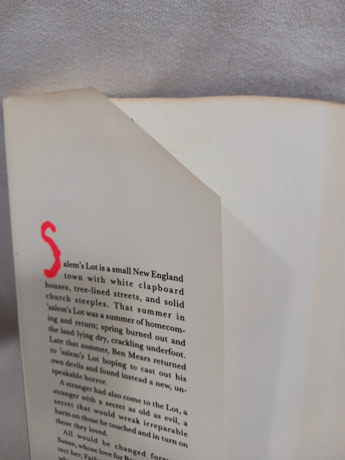 Salem&rsquo;s Lot Stephen King Jim Phiesen Art DJ 1990 Vampires Vtg Horror HARDCOVER