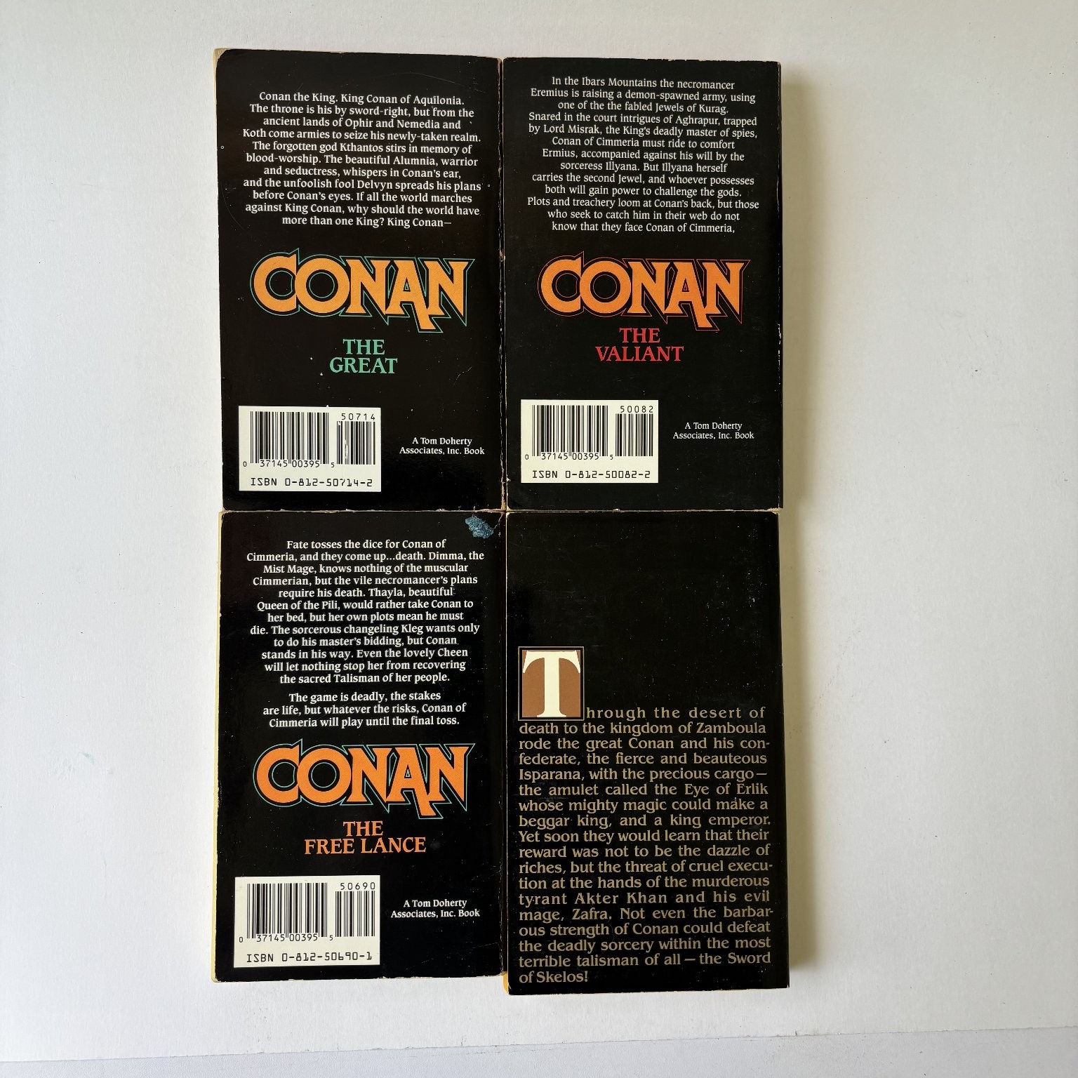 Conan Book Lot 4x Fantasy Paperbacks Tor Bantam Carpenter Green Perry Offutt