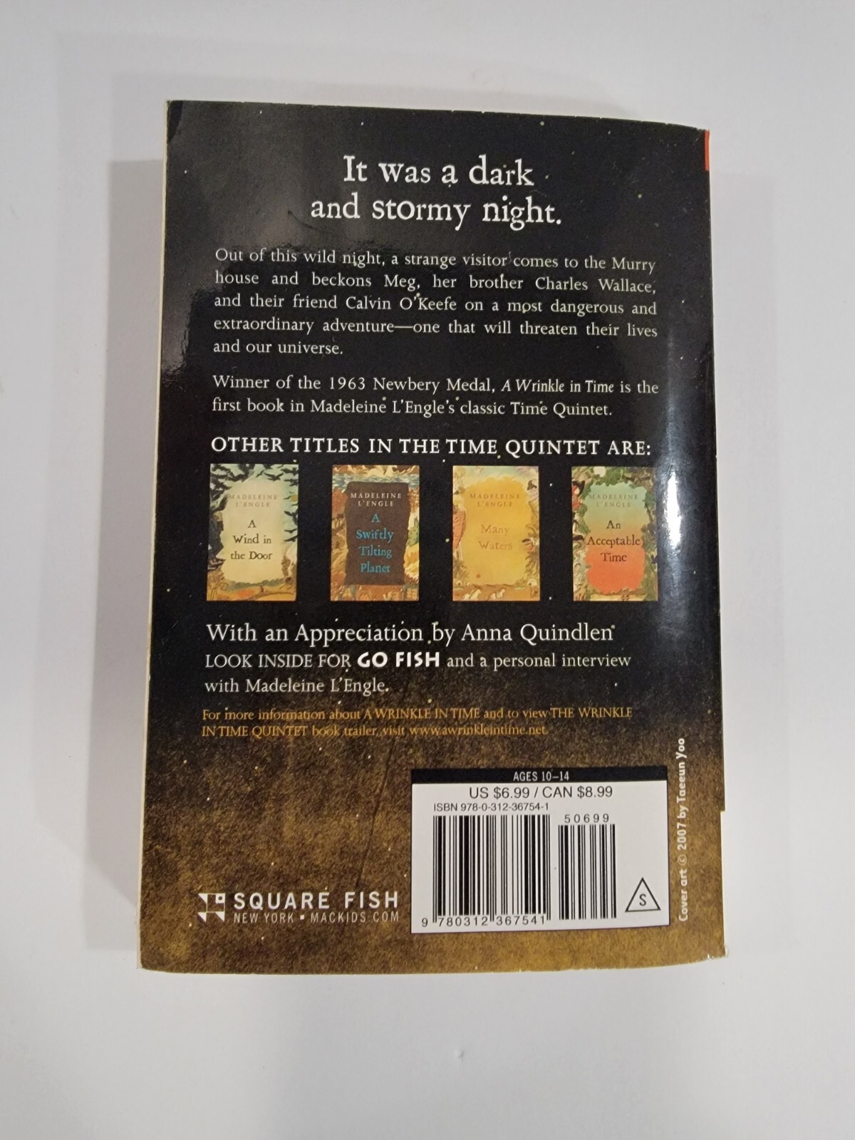 Madaleine L&rsquo;Engle ~ A Wrinkle In Time ~ 2007, 1st Square Fish Edition, Paperback