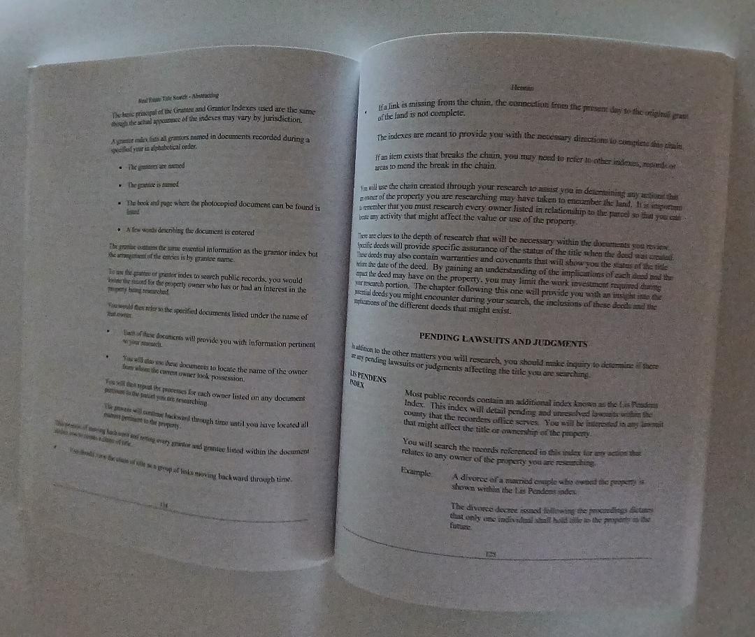 Real Estate Title Search Abstracting, Volume 2 by Hennin/PB/2011/Very Good