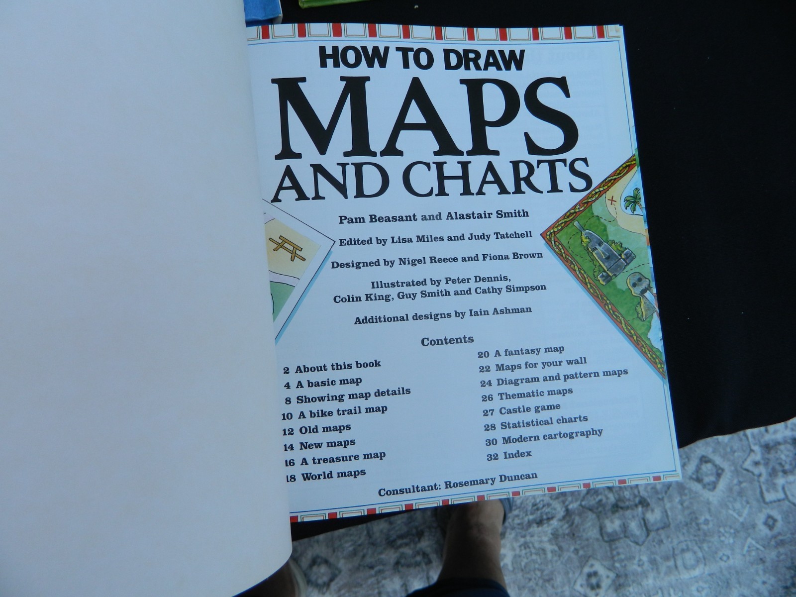 Usborne Lot of 3 Drawing Books – I Can Draw Animals & People + Maps Charts