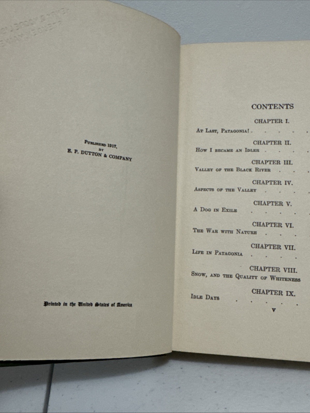 Idle Days in Patagonia by W.H. Hudson-First American Edition-1917