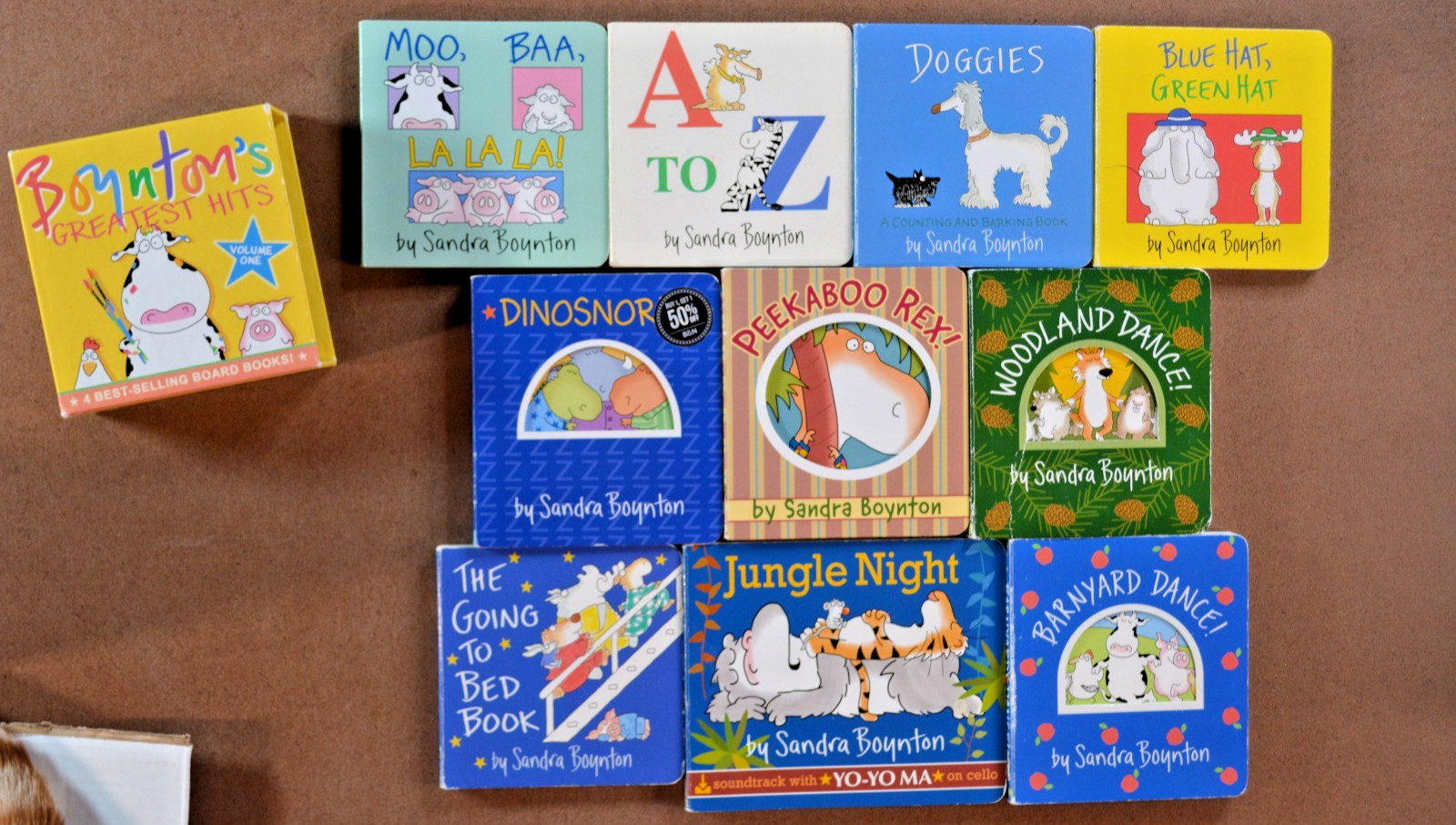 Lot 10 Baby Board Books by SANDRA BOYNTON Moo Baa La Dinosaurs Animals B1