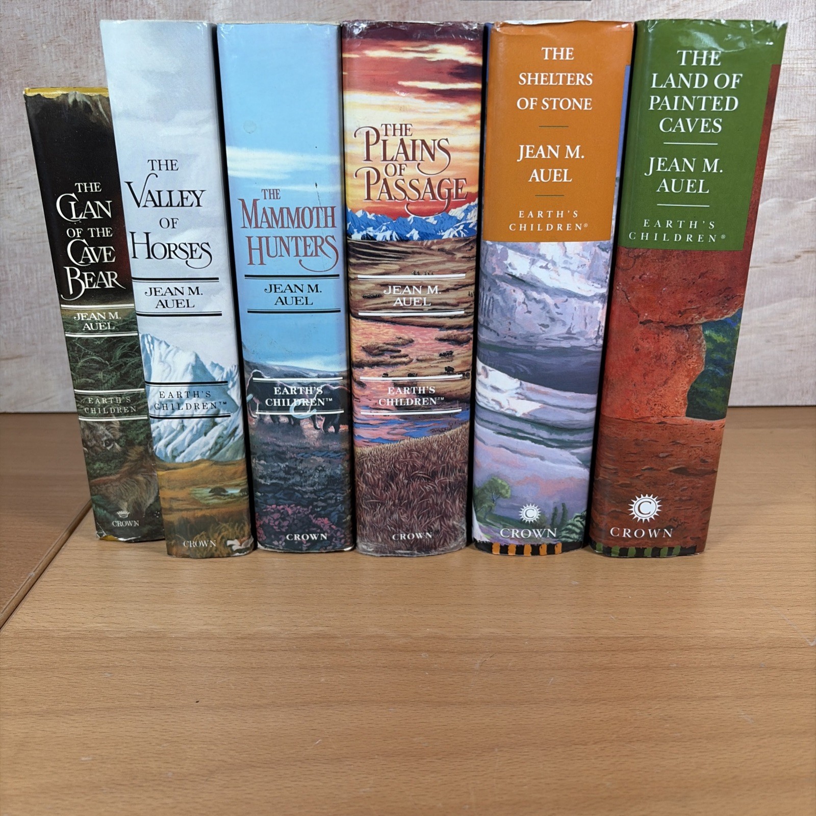 Complete Set Series Lot of 6 Earth&rsquo;s Children Books by Jean Auel HARDCOVER
