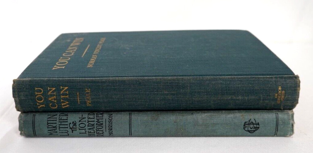 YOU CAN WIN Norman Vincent Peale 1938+Martin Luther THE LION-HEARTED REFORM 1924
