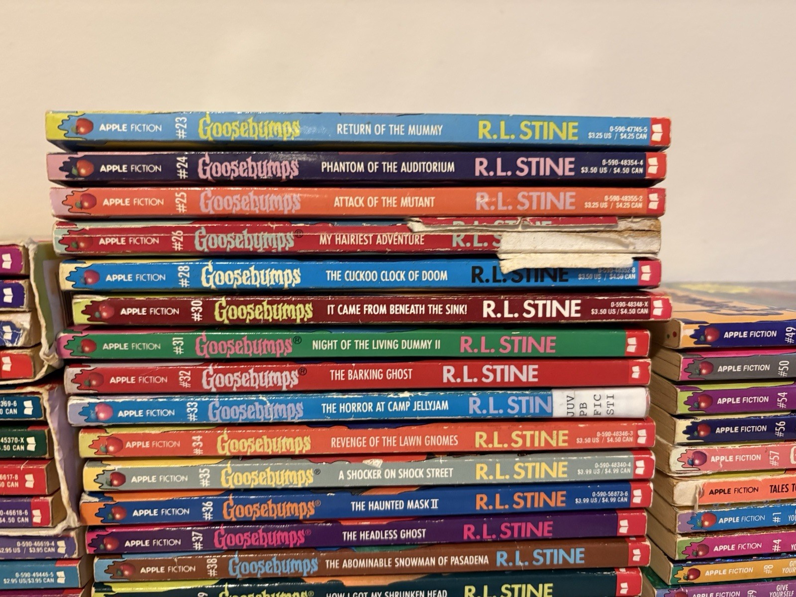 Lot Of 60 Goosebumps Books by RL Stine Mixed Editions And Prints Book Series